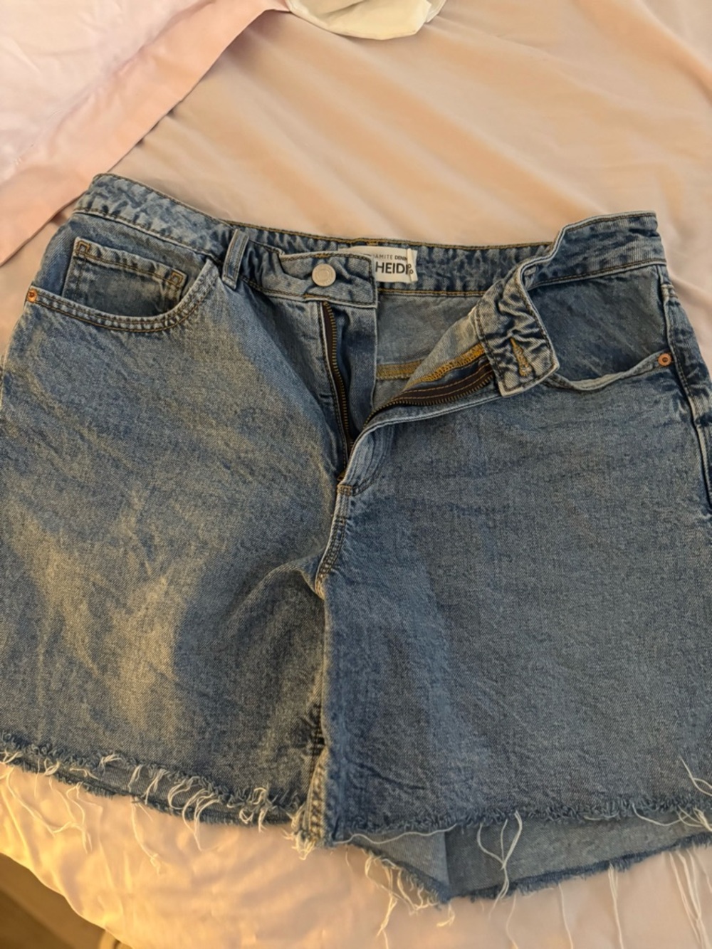 Dynamite Light Blue Denim Cutoff Jean Shorts
